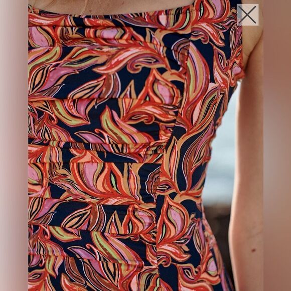 Garnet Hill Active Square-Neck One-Piece Swimsuit - Picture 3 of 11